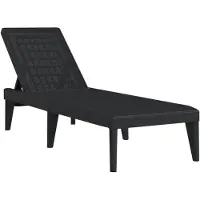 vidaXL Chaise longue Anthracite 186x60x29 cm PP