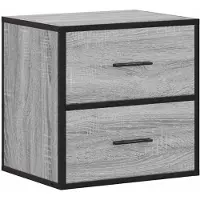 vidaXL Table de chevet murale sonoma gris 40x31x39,5 cm