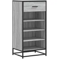 vidaXL Étagère à chaussures sonoma gris 48x38x97,5 cm bois ingénierie