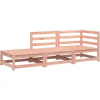 vidaXL Canapé de jardin avec tabouret 2 places en bois massif de douglas