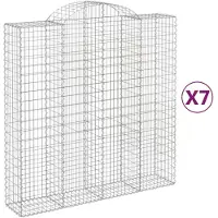 vidaXL Gabions 7 pcs voûtés 200x50x200/220 cm en fer