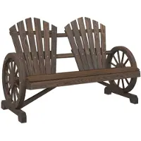 vidaXL Chaise de jardin Adirondack 2 places en bois massif de sapin