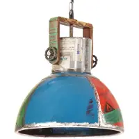 vidaXL Suspension de style industriel 25 W Multicolore Ronde 40 cm E27