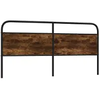 vidaXL Tête de lit de rechange Chêne fumé 180 cm Acier et bois composite