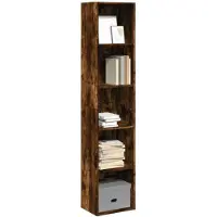 vidaXL Bibliothèque chêne fumé 40x30x189 cm bois d'ingénierie