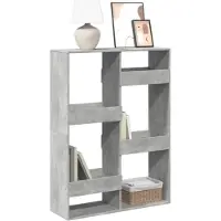 vidaXL Bibliothèque gris béton 100x33x135 cm bois d'ingénierie