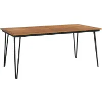 vidaXL Table de jardin pieds de table en épingle à cheveux 180x90x75 cm acacia massif