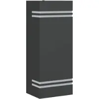 vidaXL Applique murale extérieure noir acier inoxydable
