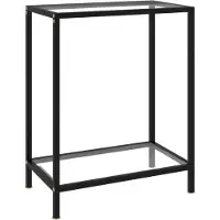 vidaXL Table console Transparent 60x35x75 cm Verre trempé