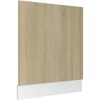 vidaXL Cache pour lave-vaisselle Chêne Sonoma 59,5x3x67 cm Panneau de particules
