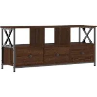 vidaXL Armoire TV marron imitation chêne 102x33x45cm Bois composite & fer