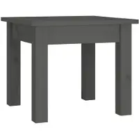 vidaXL Table basse Gris 35x35x30 cm Pin massif