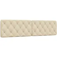 vidaXL Coussin de tête de lit crème 200 cm tissu