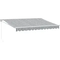 vidaXL Marquise rétractable Anthracite & Blanc 3,5x2,5 m Tissu & Aluminium