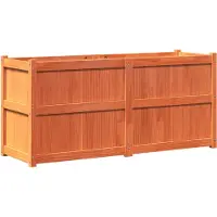 vidaXL Jardinière cire marron 150x50x70 cm bois de pin massif