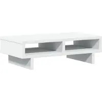 vidaXL Support d'écran blanc 50x27x15 cm Bois composite