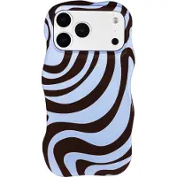 Selencia Coque arrière Vivid Wavy avec MagSafe pour Apple iPhone 17 Pro Max - Dream Swirl Chocolate