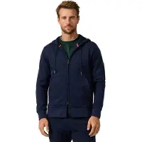 Hackett London pour homme. HM5800158 sweat à capuche zippé intégral avec logo luxe marine (XL), Casuel, Coton