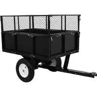 vidaXL Remorque basculante pour tondeuse à gazon 300 kg de charge