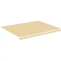 vidaXL Ersatztuch für awning 4,5 x 3,5 m gelb und weiß