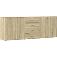 vidaXL Sideboards 3 pcs. chêne Sonoma bois composite