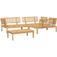 vidaXL Ensemble de 4 canapés de jardin en palettes en bois massif d'acacia