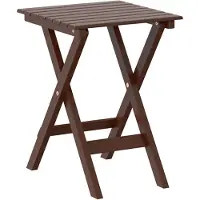 vidaXL Table d'appoint pliante Marron Bois massif Peuplier