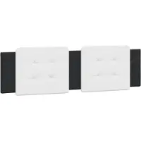 vidaXL Coussin de tête de lit "Zadar" blanc et noir 180 cm similicuir