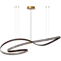 Lucide Lumière suspendue LED moderne Slalom Café brun avec effet