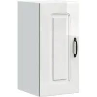 vidaXL Armoire murale de cuisine Kalmar blanc brillant bois ingénierie