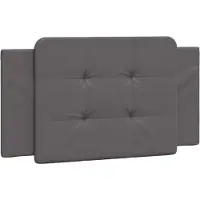 vidaXL Coussin de tête de lit "Zadar" Gris 100 cm Similicuir