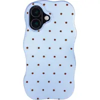 Selencia Coque arrière Vivid Wavy avec MagSafe pour Apple iPhone 16 - Happy Dots Digital Sky