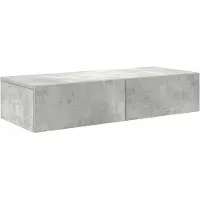 vidaXL Étagère murale avec tiroirs gris béton bois d'ingénierie