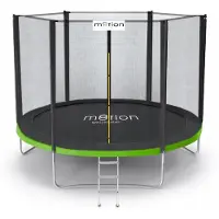 Jumi TRAMPOLINE de jardin MOTION, échelle, 244 cm, modèle FT8, verte, pour l'extérieur, pour le divertissement des enfants
