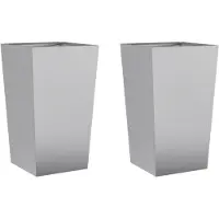 vidaXL Jardinières 2 pcs 45x45x75 cm acier galvanisé