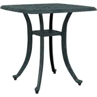 vidaXL Table de jardin vert 53x53x53 cm fonte d'aluminium