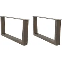 vidaXL Pieds de table basse en V 2 pièces acier naturel 70x(30-31,3) cm acier