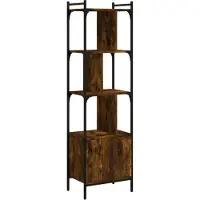 vidaXL Bibliothèque avec porte chêne fumé 44,5x30x154,5 cm