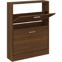 vidaXL Armoire à chaussures Chêne marron 59x17x81 cm Bois d'ingénierie