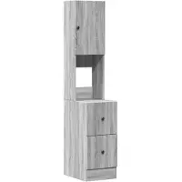 vidaXL Armoire de cuisine Gris Sonoma 35x50x180 cm Bois composite