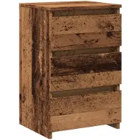 vidaXL Table de chevet vieux bois 40x35x62,5 cm bois d'ingénierie