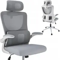 Jumi chaise de bureau ZEO chaise de bureau réglable pour bureau accoudoirs gris