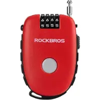 RockBros Cadenas pour vélo 32420981001 avec câble rétractable - rouge