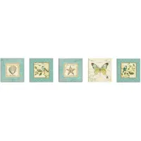 Wellhome Peinture Décorative Sur Mdf De 15x15 Cm 5 Pièces