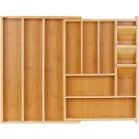 Relaxdays Range-couverts, Range-couverts, Marron