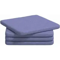 vidaXL Coussins De Siège 4 Pcs Bleu Denim 40 X 40 X 3 Cm Tissu