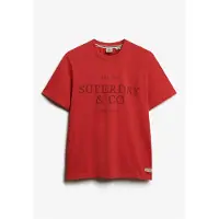 Superdry T-Shirt anthracite / rouge
