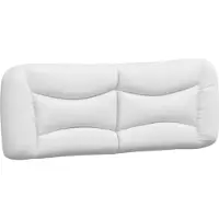 vidaXL Coussin de tête de lit Blanc 120 cm similicuir