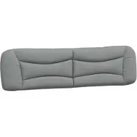 vidaXL Coussin de tête de lit "Hvar" gris clair 200 cm Tissu