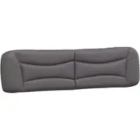 vidaXL Coussin de tête de lit "Hvar" Gris 200 cm Similicuir